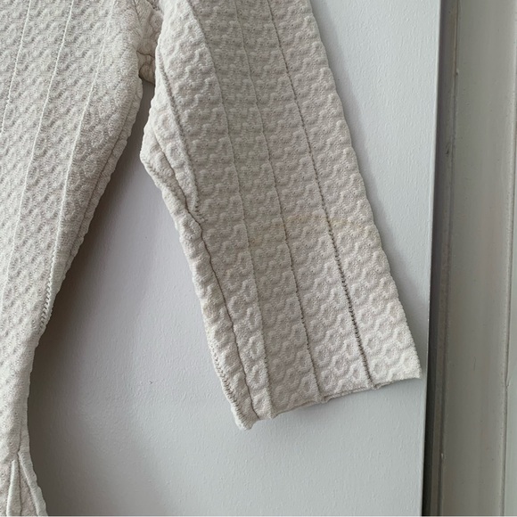 Jonathan Simkhai Peplum Pointelle Stretch Top XS - Picture 6 of 7